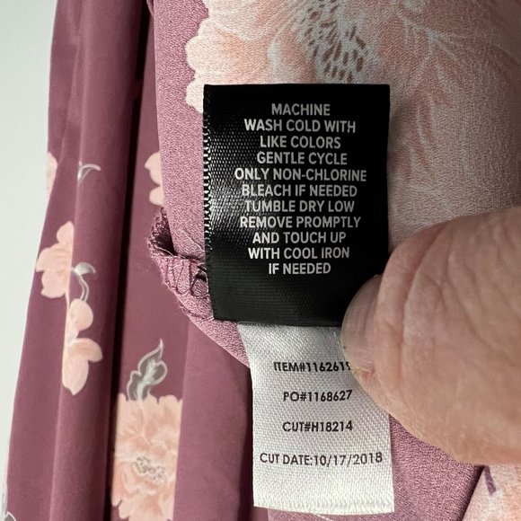 Torrid Size 1 Top Pastel Pink Floral Lexie Georgette Baby Doll Cami High Low - Picture 5 of 13